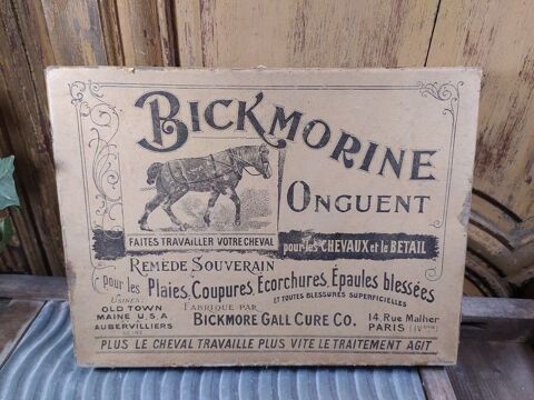 Boite Publicitaire Onguent Bick Morine Chevaux Cheval 45 Loches (37)