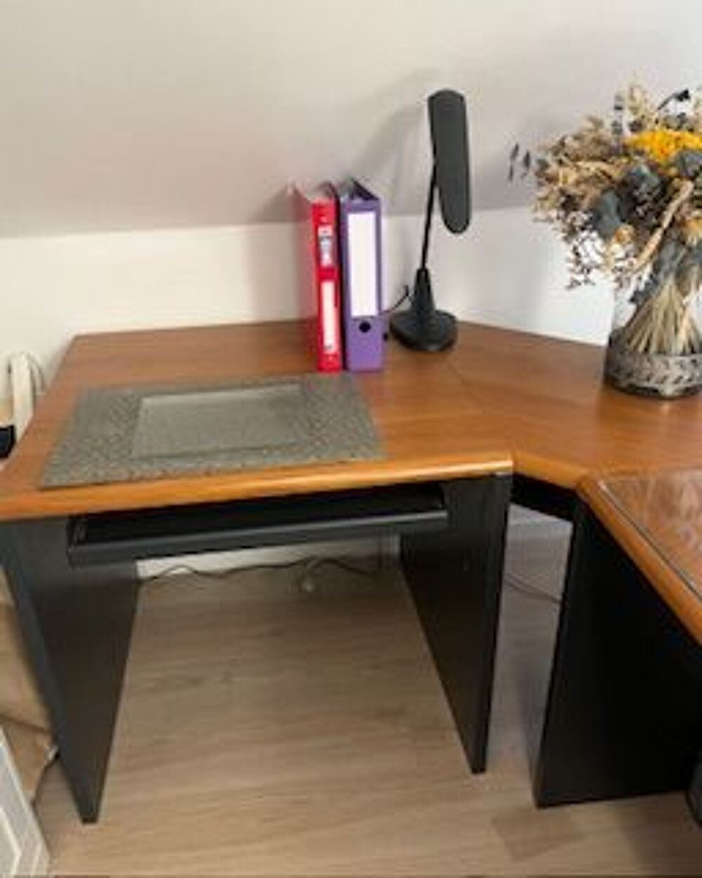 Grand bureau d'angle de direction avec retour et caisson 3 t Meubles