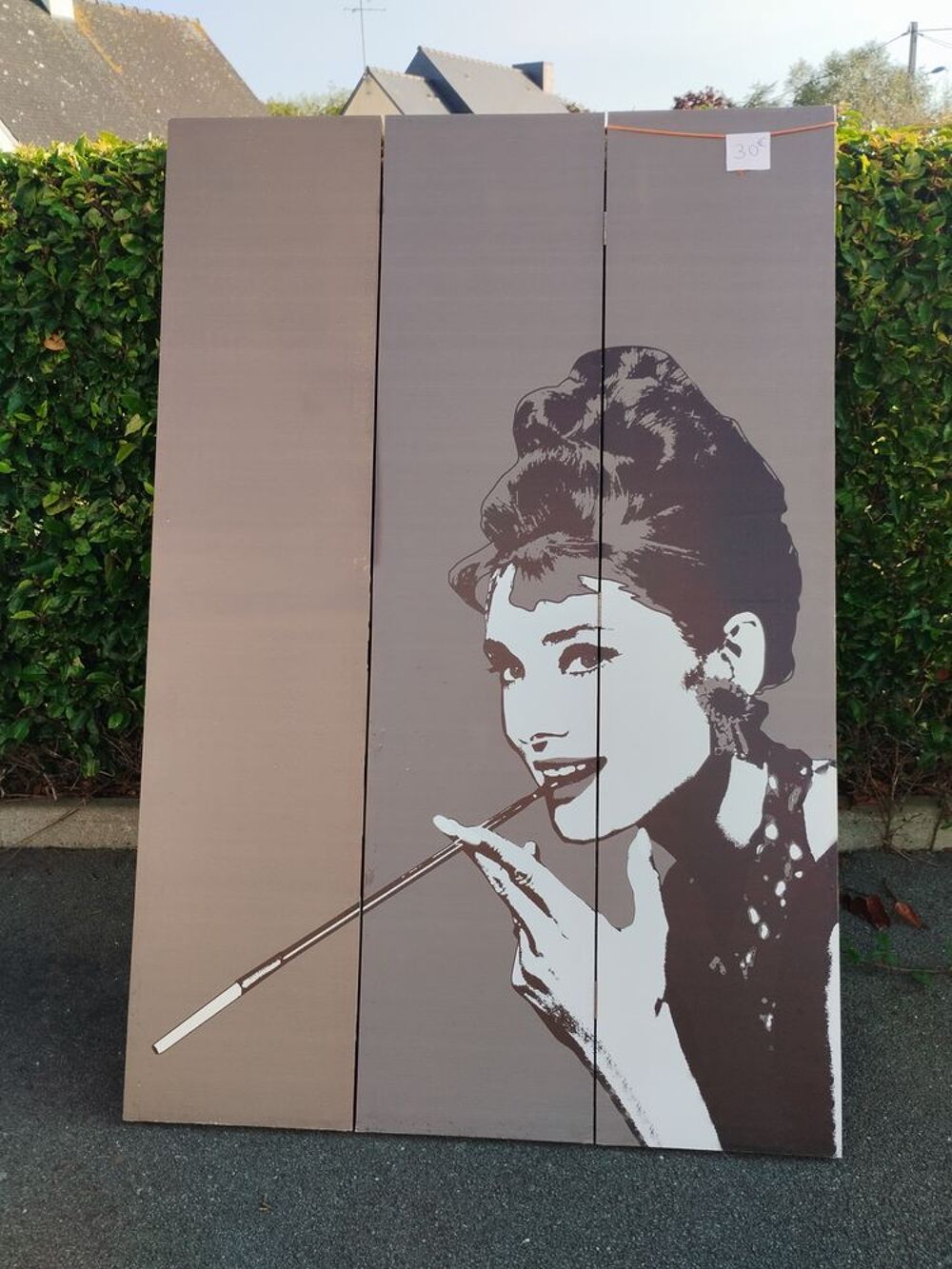 Paravent Audrey Hepburn double face Décoration