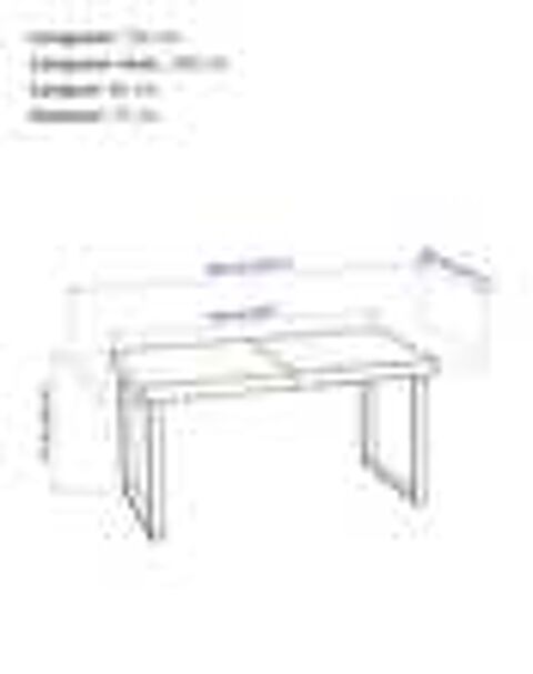 Table extensible, plaqu&eacute; ch&ecirc;ne/noir, 150/200x80cm Meubles