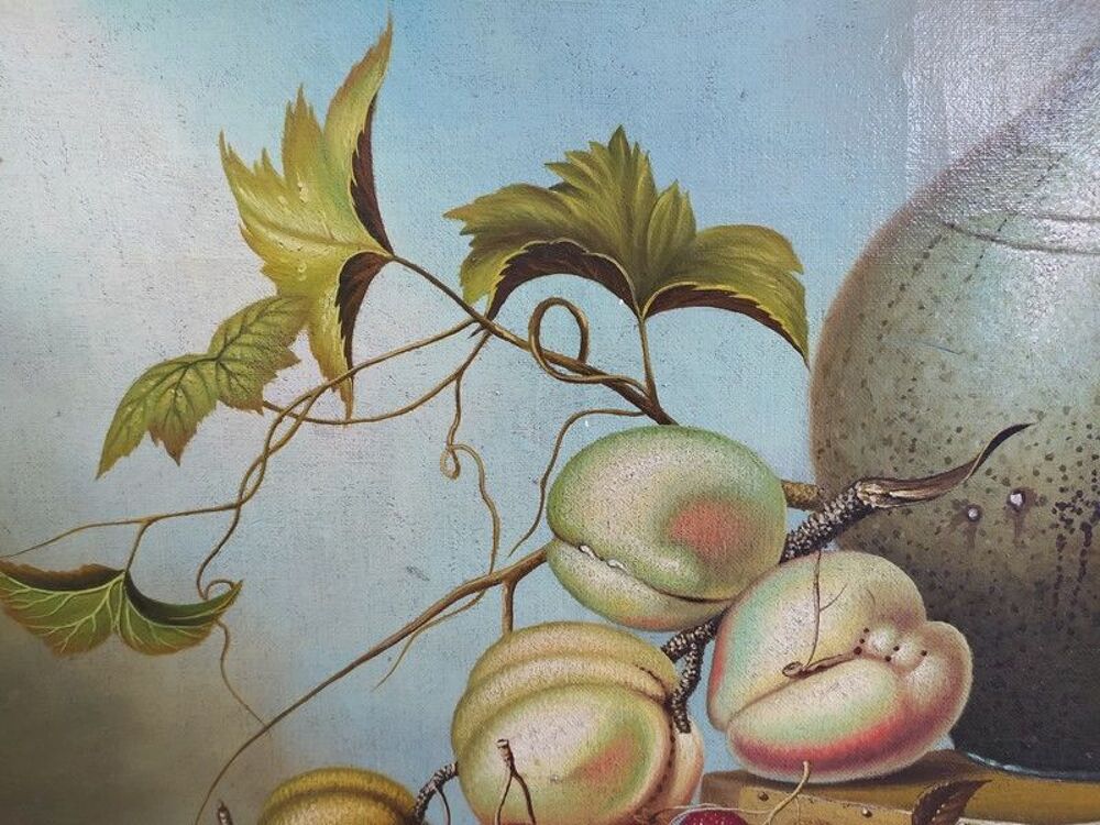 Tableau Nature Morte aux Fruits et Cruche XX&egrave;me 
Décoration