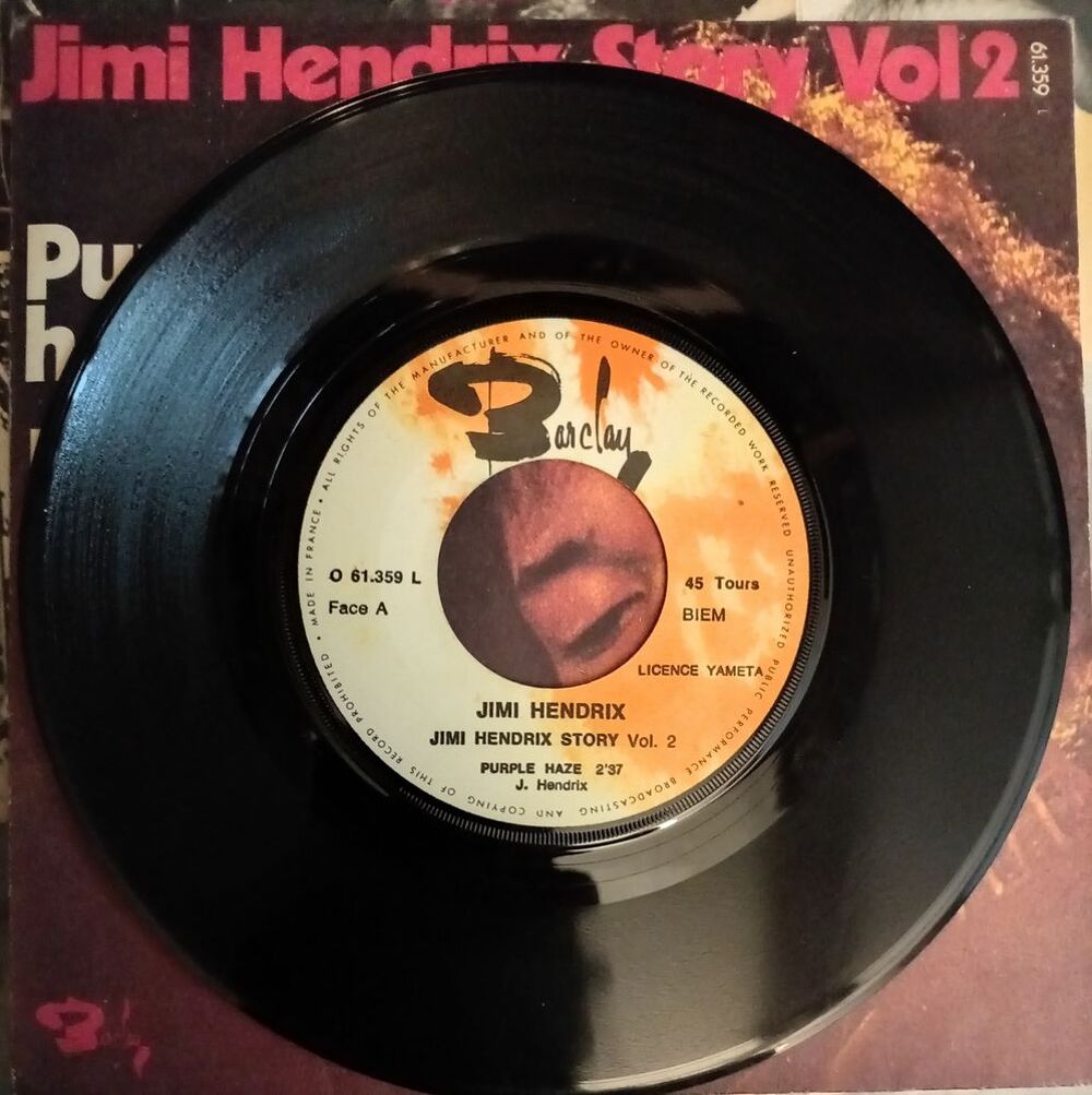 JIMI HENDRIX /2 X DISQUES VYNIL 45 TOURS DE JIMI HENDRIX / J CD et vinyles