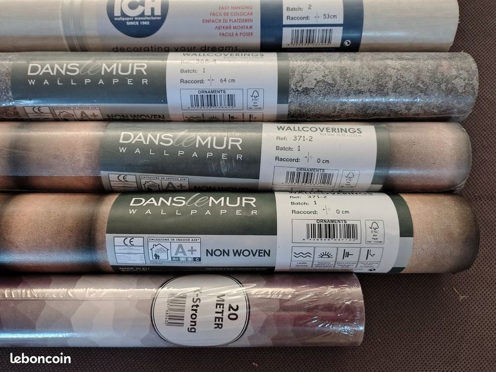 Lot de 9 rouleaux de papier peint Bricolage