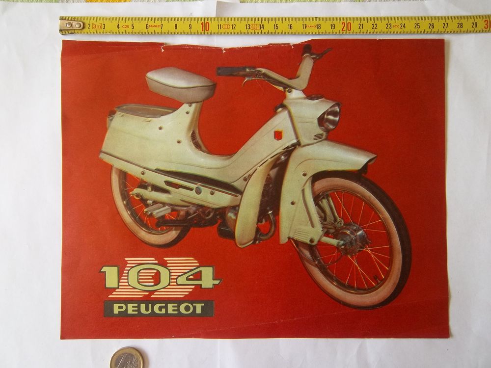 publicit&eacute; Peugeot 104 Cyclomoteur 1960 