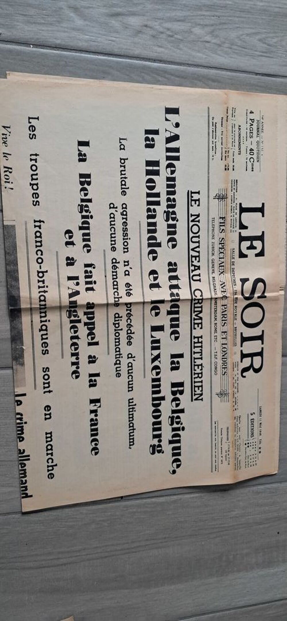 Journaux anciens 