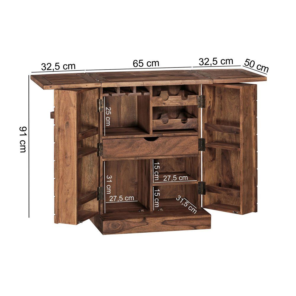 Le bar buffet en bois massif Meubles