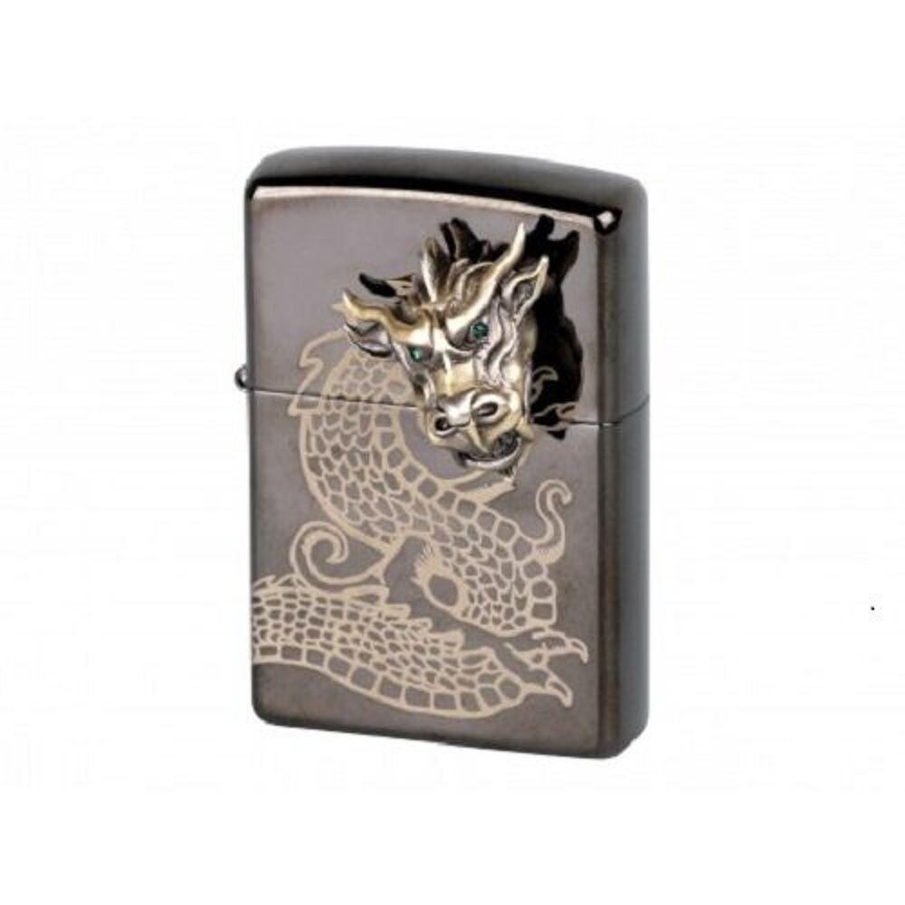 ZIPPO Briquet Golden Dragon Head 3D NEUF 