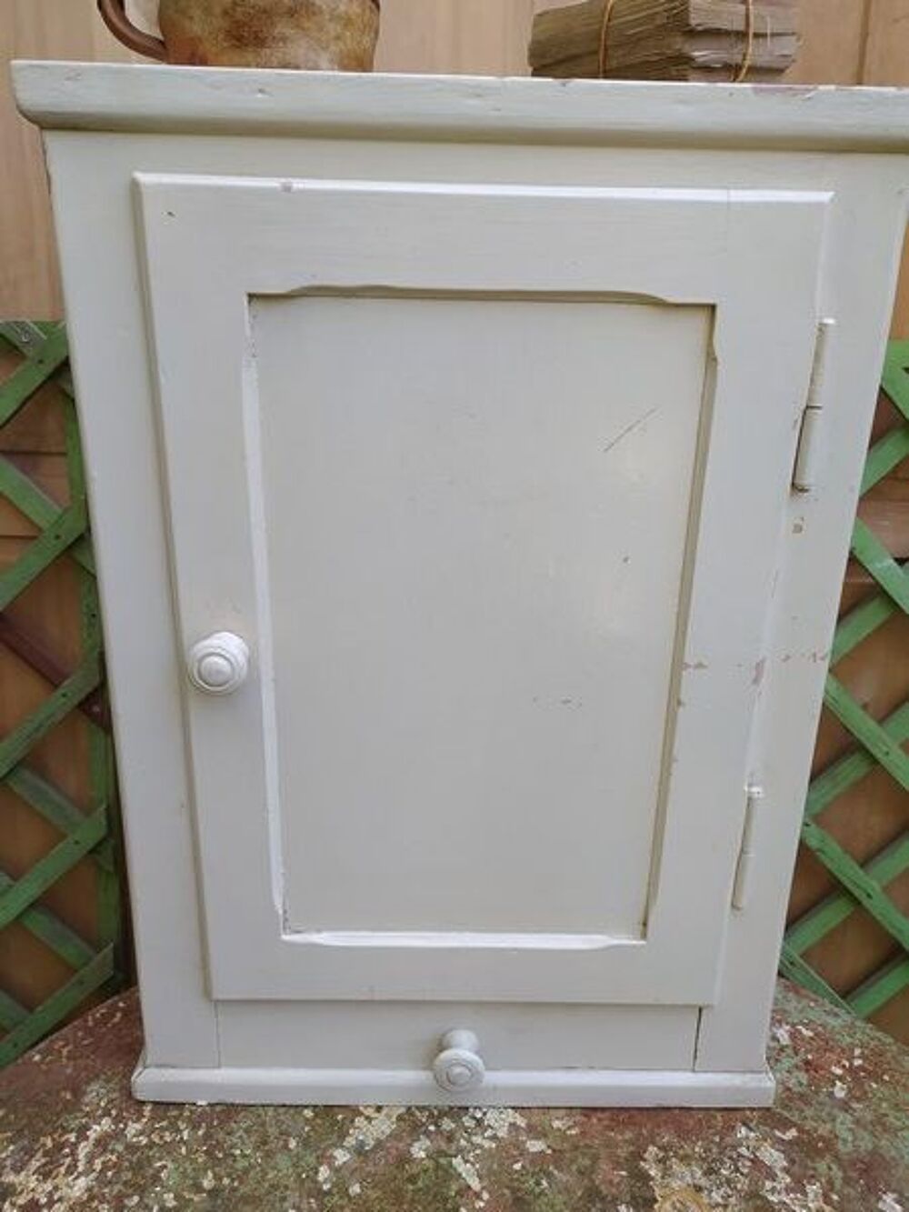 Petite Armoire de Toilette Bois &agrave; Corniche 
Meubles