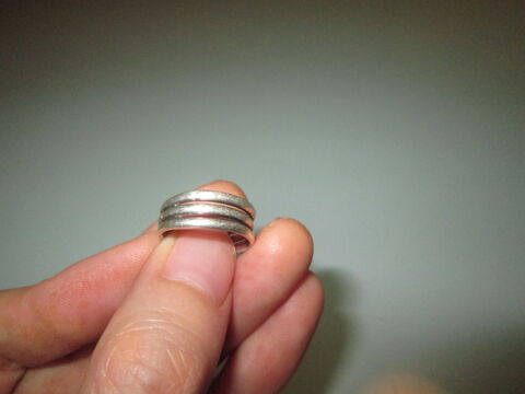 Bague argent triple anneaux 40 La Grand-Combe (30)