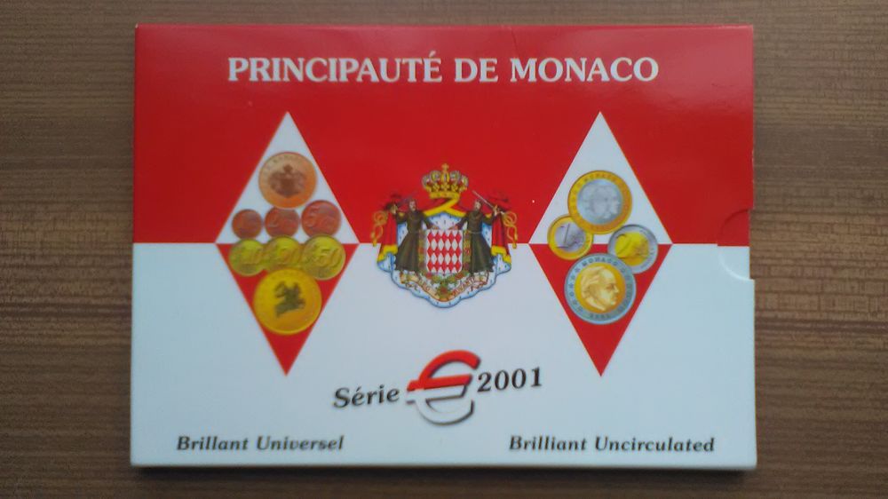 SERIE DE 8 PIECES EN "" BU "" DE MONACO ANNEE 2001 