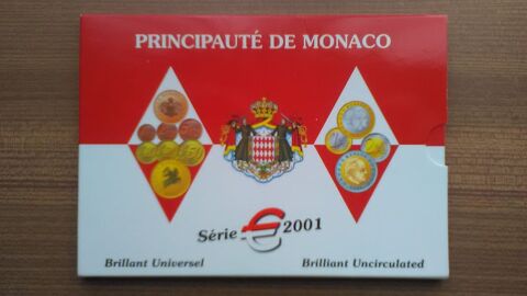 SERIE DE 8 PIECES EN    BU    DE MONACO ANNEE 2001 230 Dolus-d'Oléron (17)