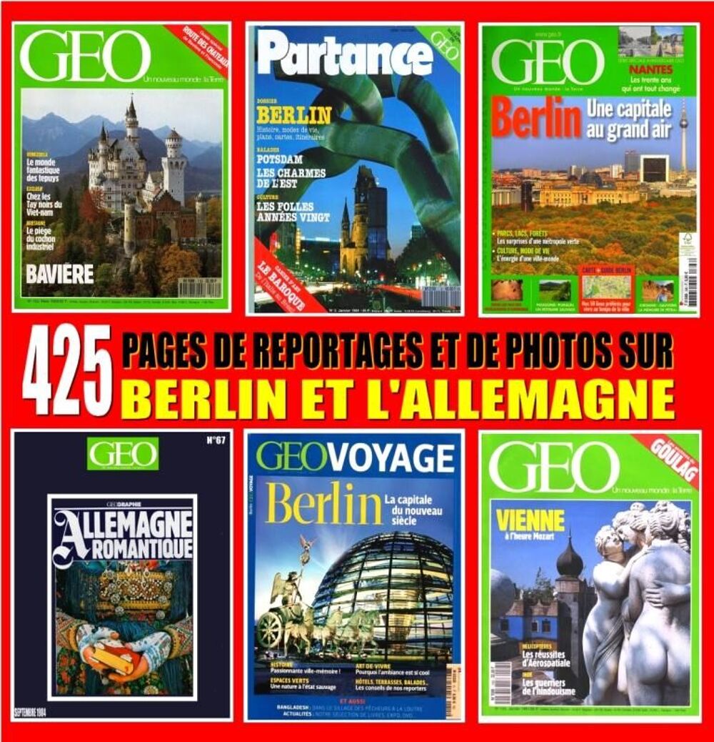 ALLEMAGNE - g&eacute;o - BERLIN / portcompris Livres et BD