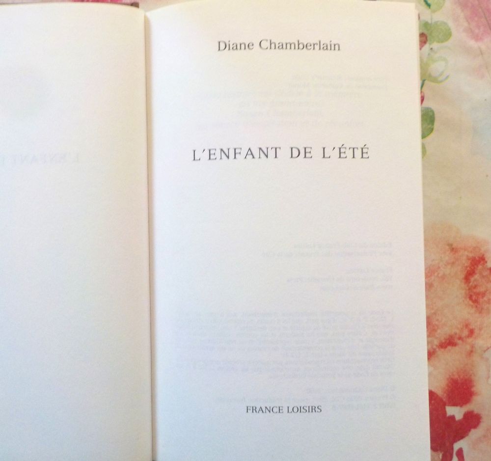 L'ENFANT DE L'ETE de Diane CHAMBERLAIN Ed. France Loisirs Livres et BD