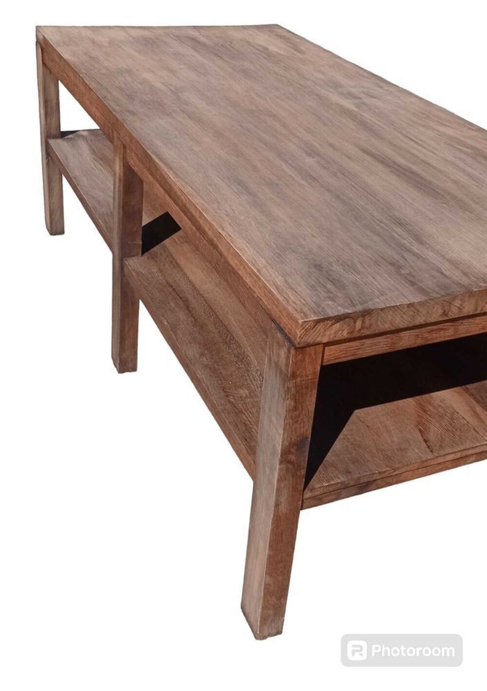 meuble de m&eacute;tier, ancienne table en teck &agrave; double plateau Meubles