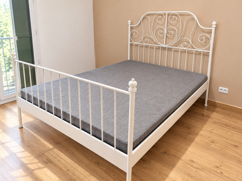 Lit IKEA LEIRVIK blanc 160x200 ? Quasi neuf Boissets (78)