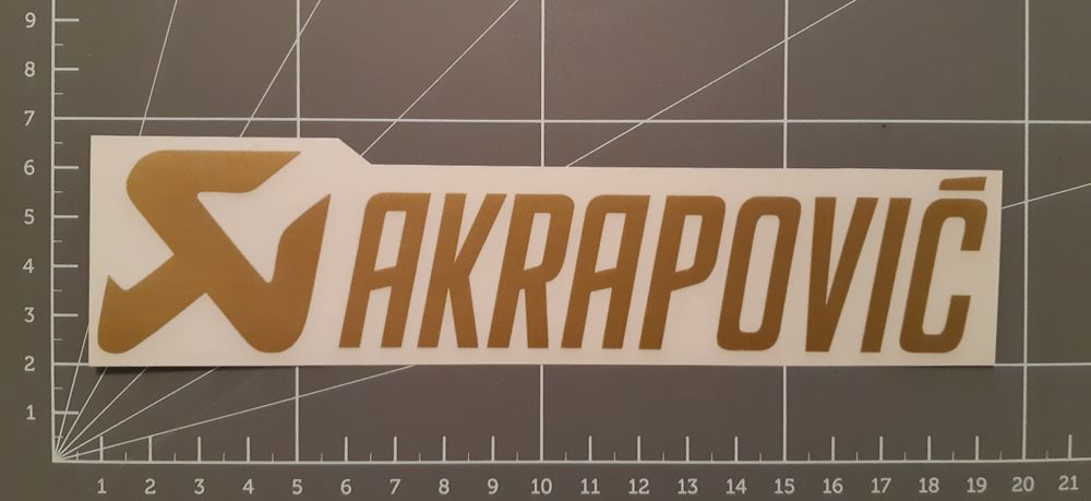Sticker logo akrapovic (couleur or) Décoration