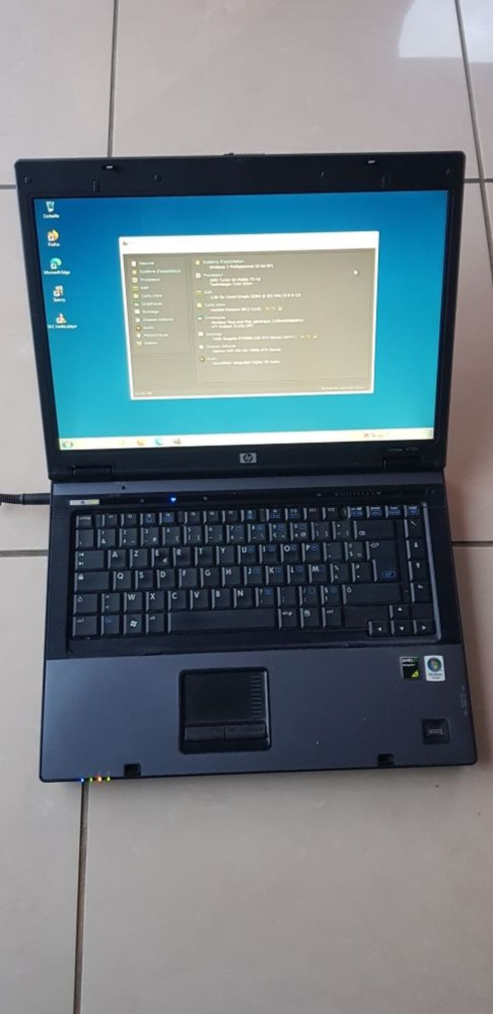 PC portable HP Compaq 6715b, 15.4", Win7/32, batt. neuve Matériel informatique