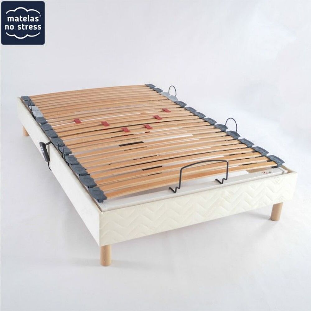 Lit relaxation &eacute;lectrique avec matelas 120x140 Meubles