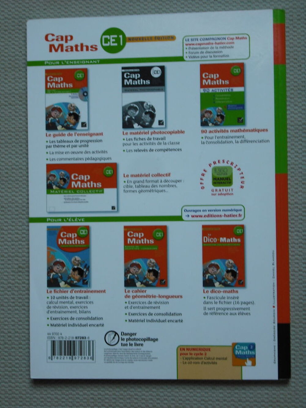 livre Cap Maths CE1 Livres et BD