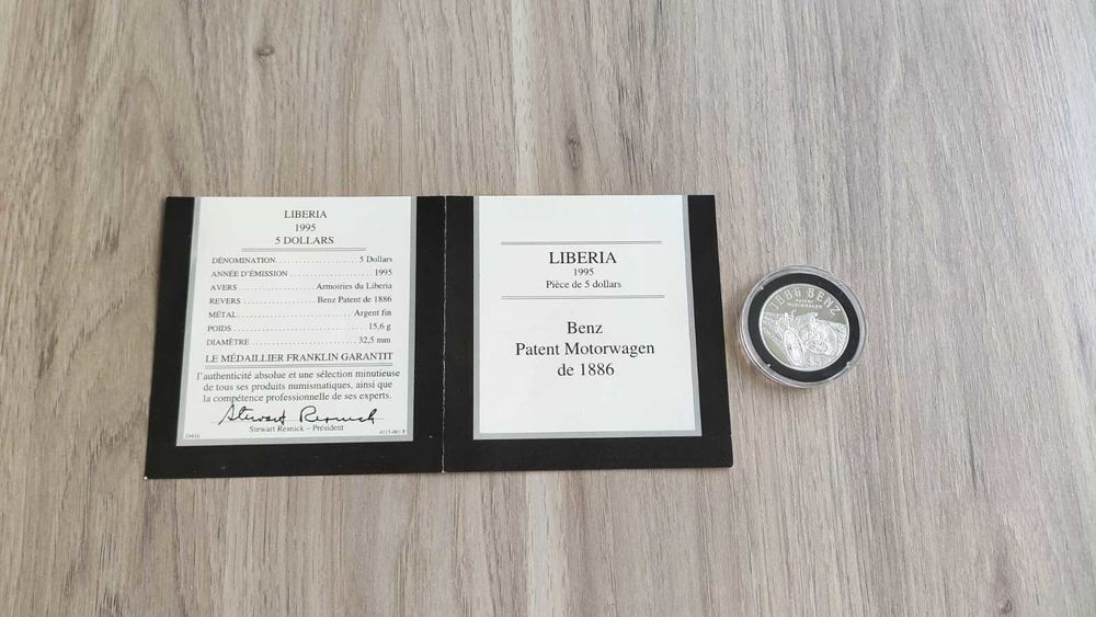 5 Dollars Lib&eacute;ria 1995 