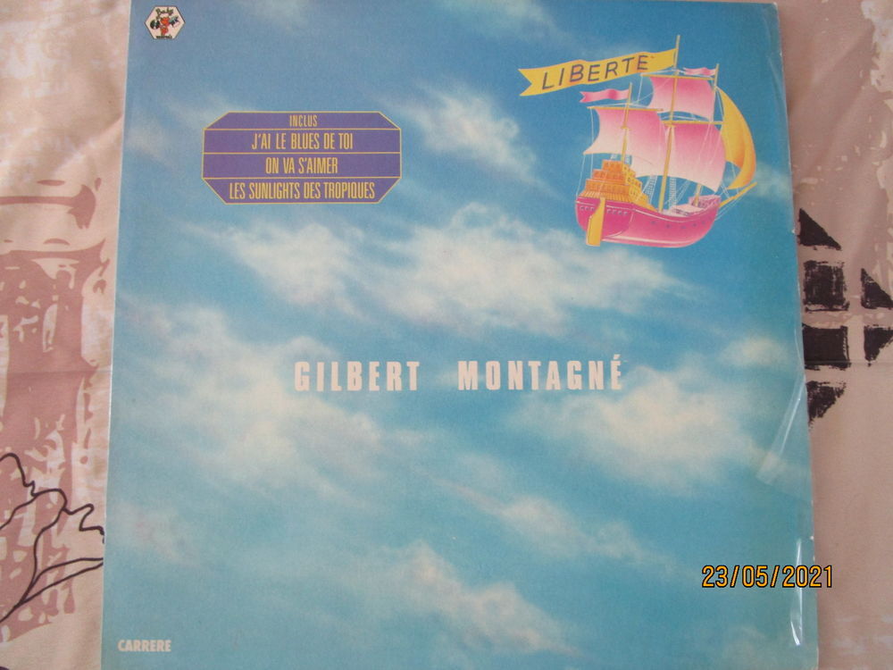 disque vinyle de GILBERT MONTAGNE "LIBERTE" CD et vinyles