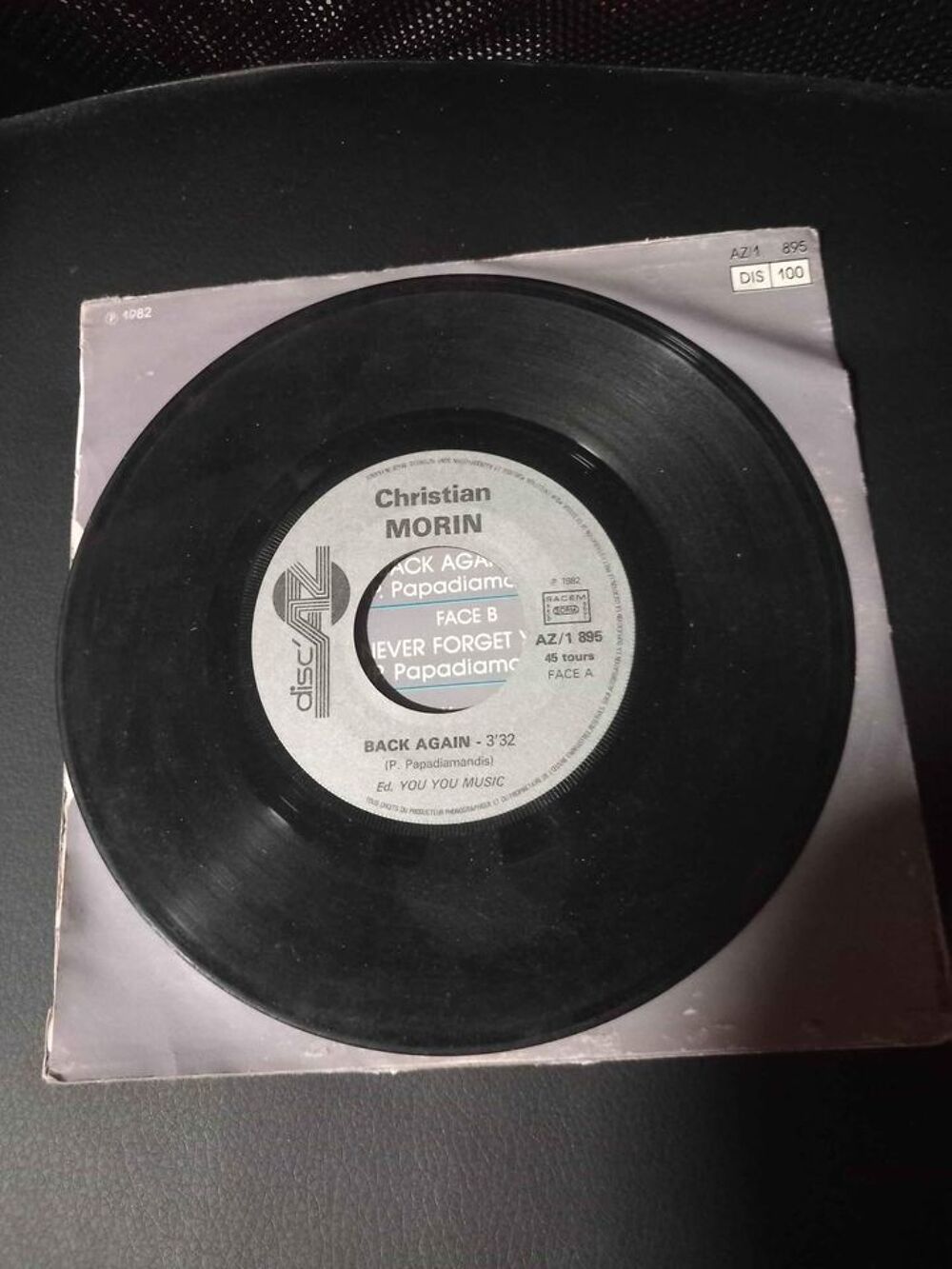 45 tours christian morin back again CD et vinyles