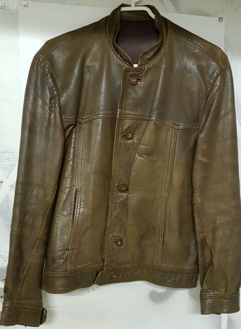 Blouson cuir marron 25 Marignane (13)