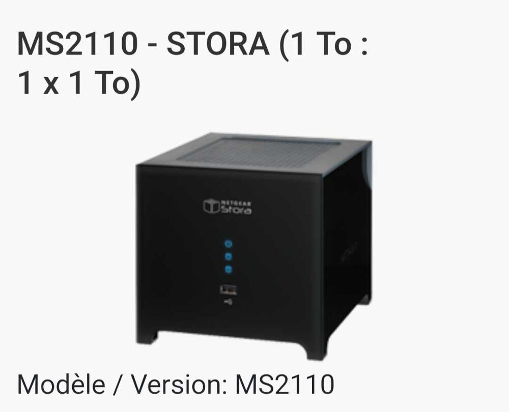 Serveur r&eacute;seau STORA MS2110 de NETGEAR Matériel informatique