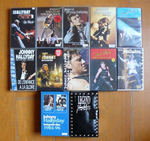 Johnny HALLYDAY : lot de 14 vidos de concert en VHS 35 Argenteuil (95)