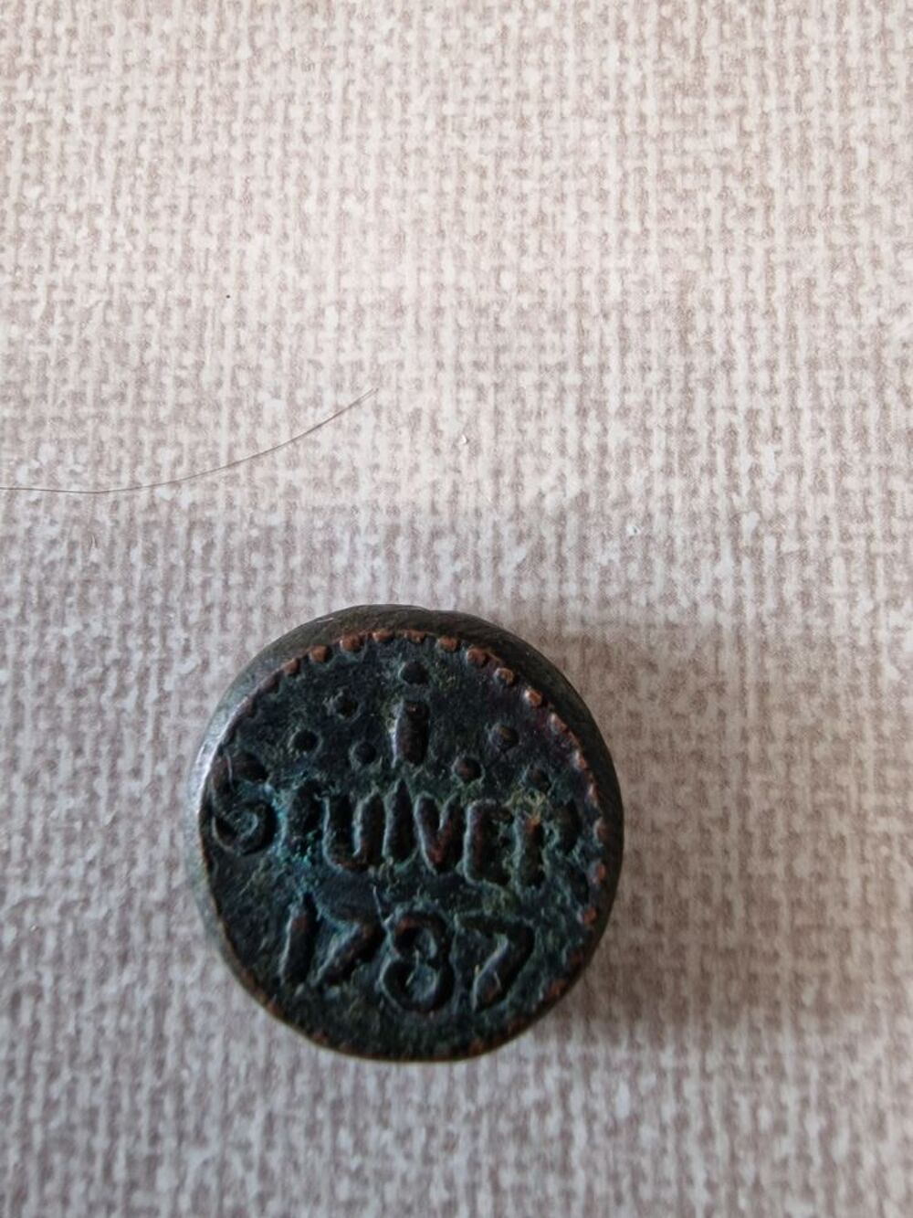 rare monnaie 1 Stuiver VOC monnaie n&eacute;erlandaise 1787 
