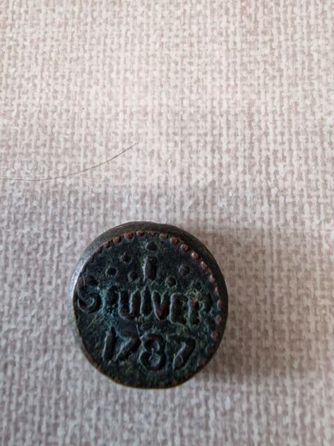 rare  monnaie 1 Stuiver VOC monnaie n�erlandaise 1787 120 Fresnay-sur-Sarthe (72)