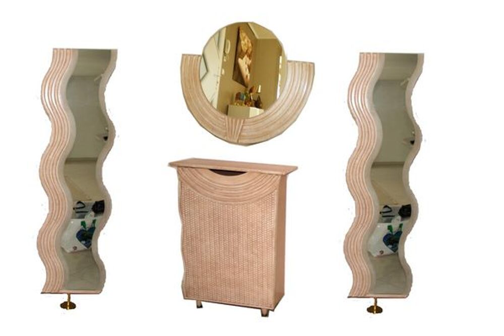 Miroirs vestiaires design contemporain en rotin Meubles