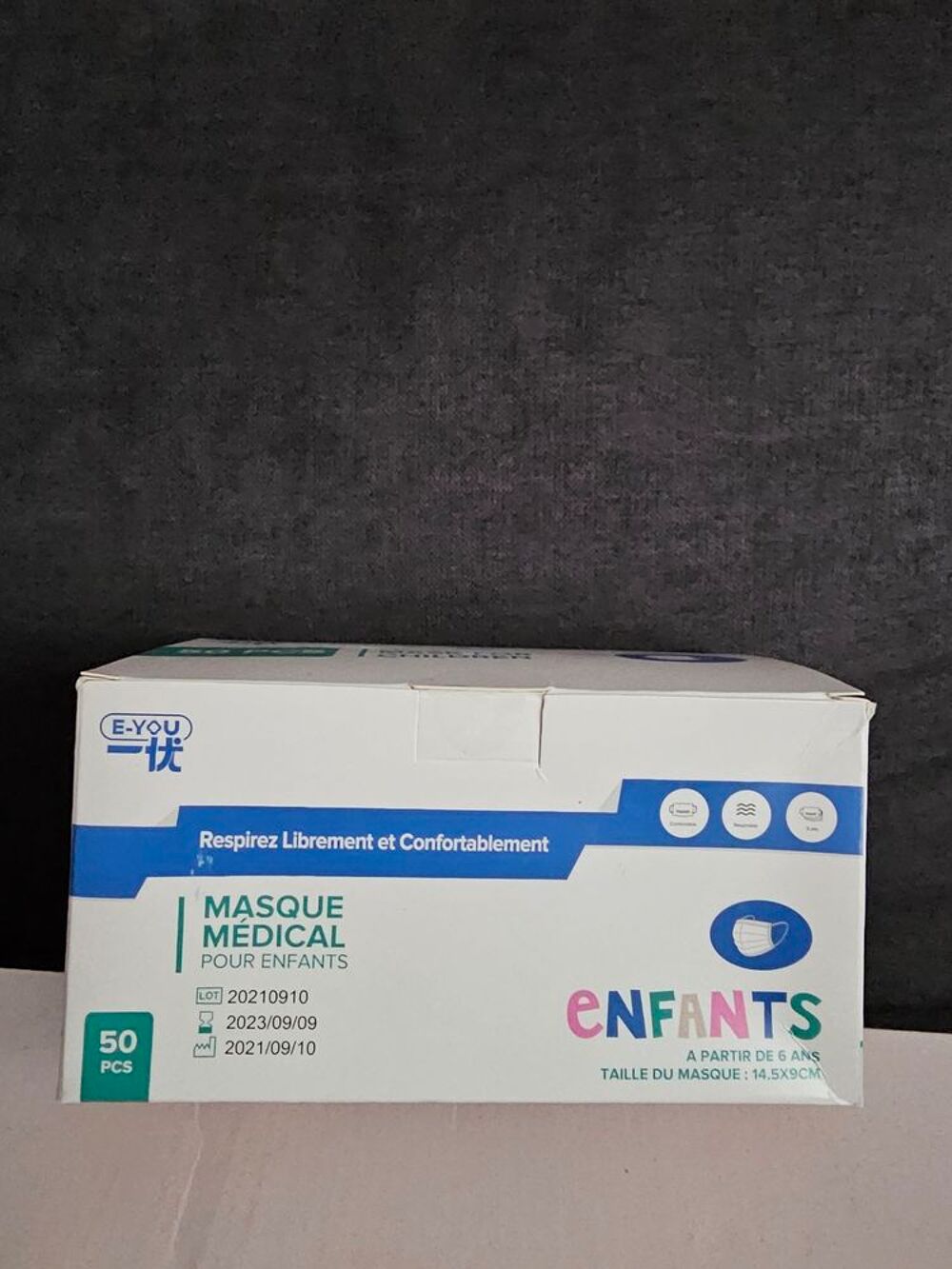 5 bo&icirc;tes masques chirurgicaux p&eacute;diatrique 3 plis Type II Puériculture