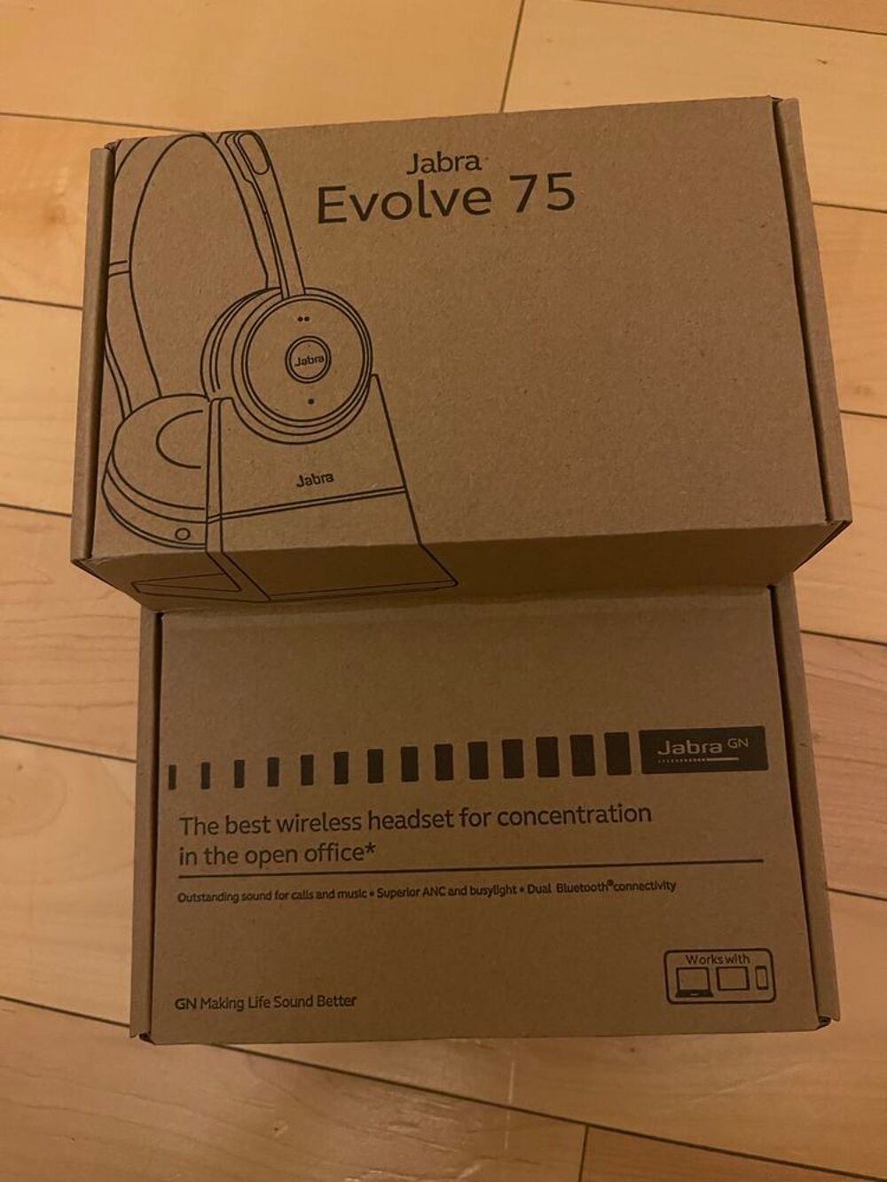 Casque Jabra Evolve 75 sans fil avec r&eacute;duction bruit active Audio et hifi