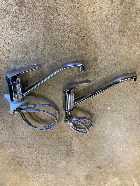 Lot de mitigeurs chrom�s avec flexibles 15 Lanv�oc (29)