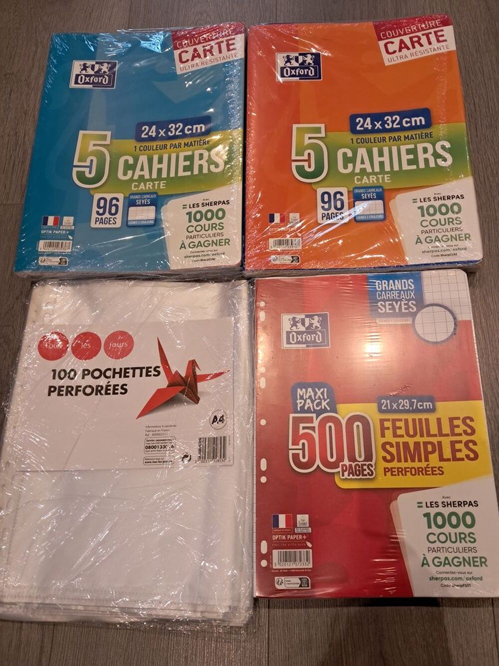 10 cahiers oxford 500 feuilles oxford 100 pochette tout neuf Jeux / jouets