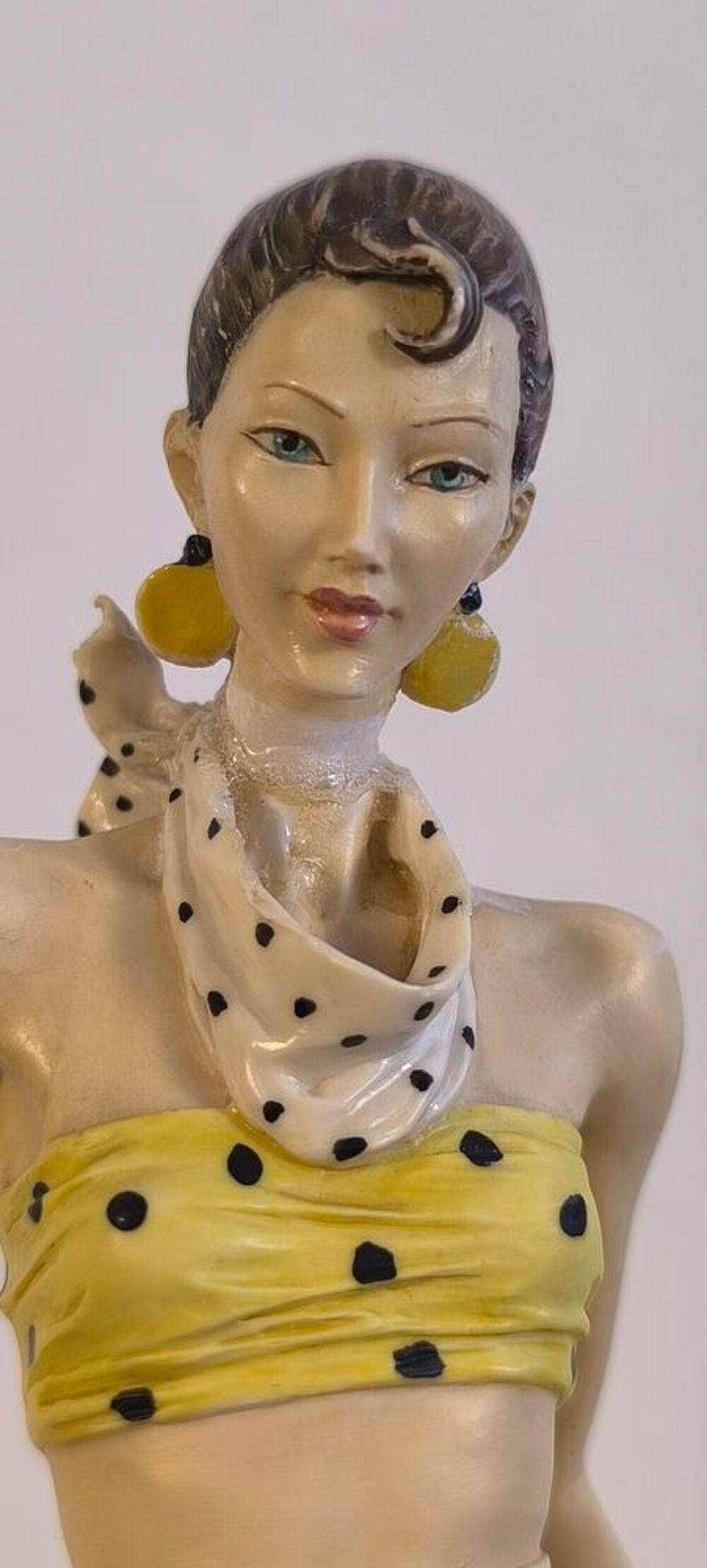Superbe Grande Statue Vintage "Fashion Lady" par Antoni F. Décoration