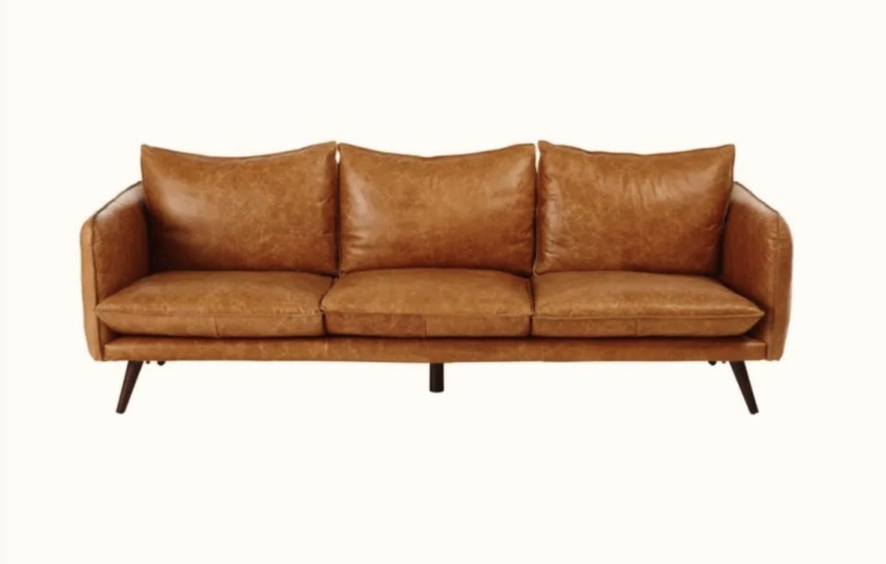 Magnifique canap&eacute; cuir camel Maison du Monde Meubles