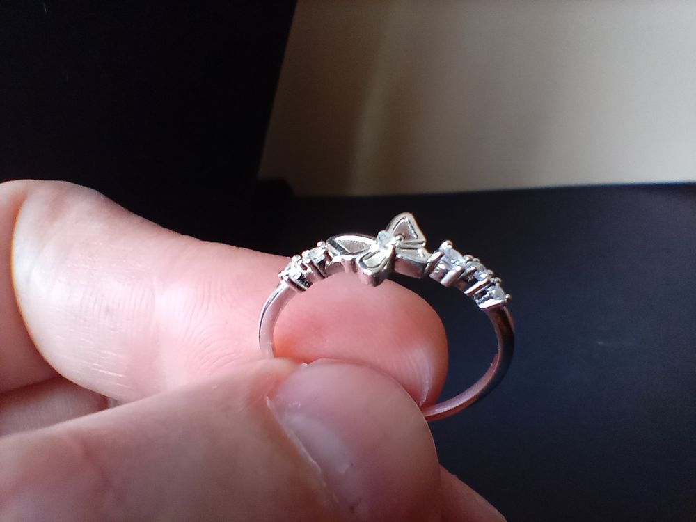 Bague en argent sterling 925 papillon et zircons Bijoux et montres