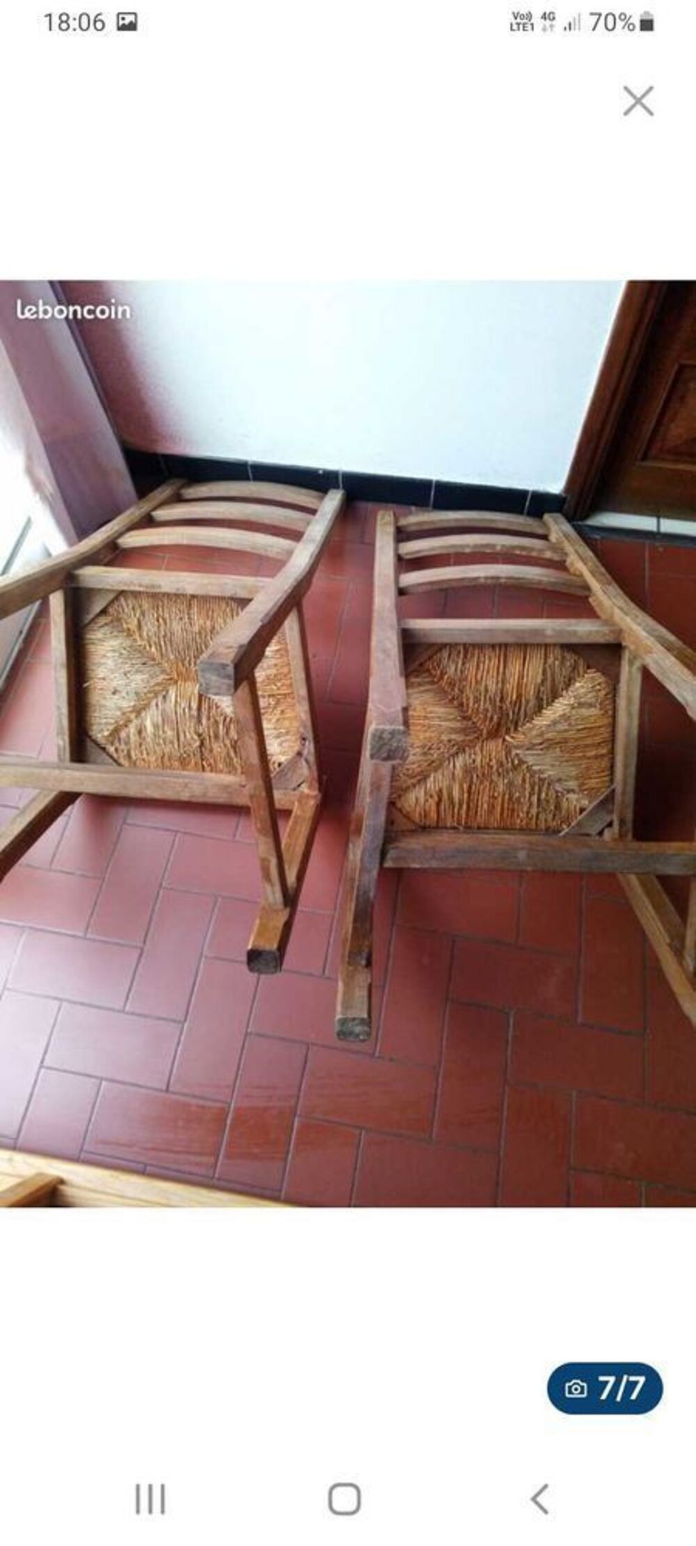 2 Chaises bois massif Meubles