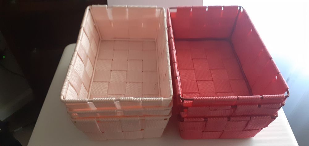 Paniers tress&eacute;s en tissus Décoration