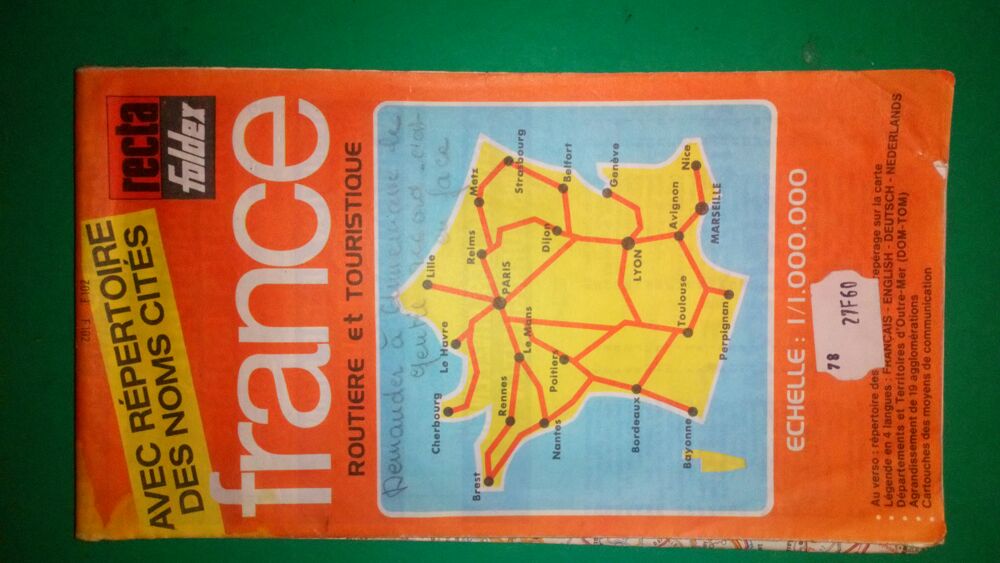 Carte Michelin France 1962 Multilingue Livres et BD