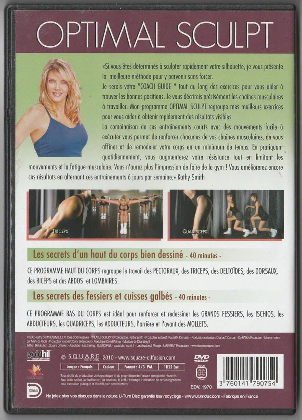Optimal Sculpt DVD et blu-ray