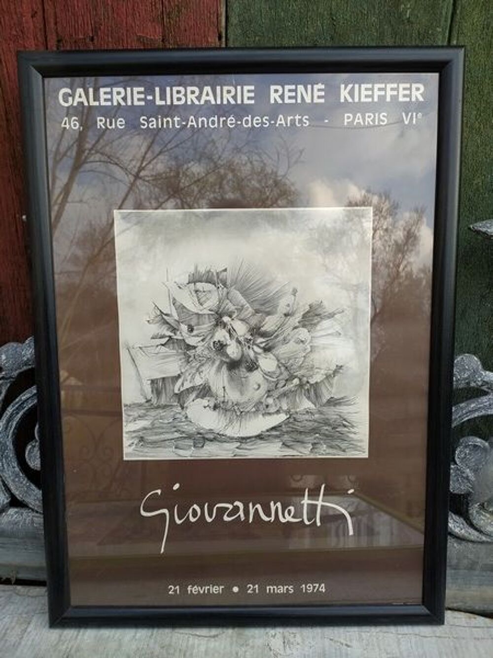Affiche Exposition GIOVANNETTI Galerie Ren&eacute; KIEFFER Paris 19 