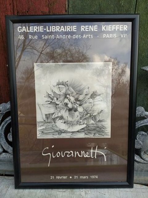 Affiche Exposition GIOVANNETTI Galerie René KIEFFER Paris 19 60 Loches (37)