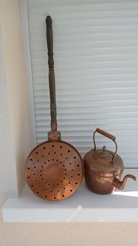 Chauffe lit ancien en cuivre 45 Erquery (60)