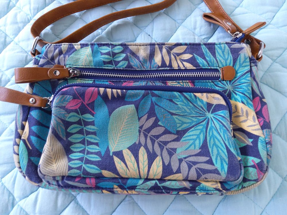 SAC fleuri FUSCHSIA Maroquinerie