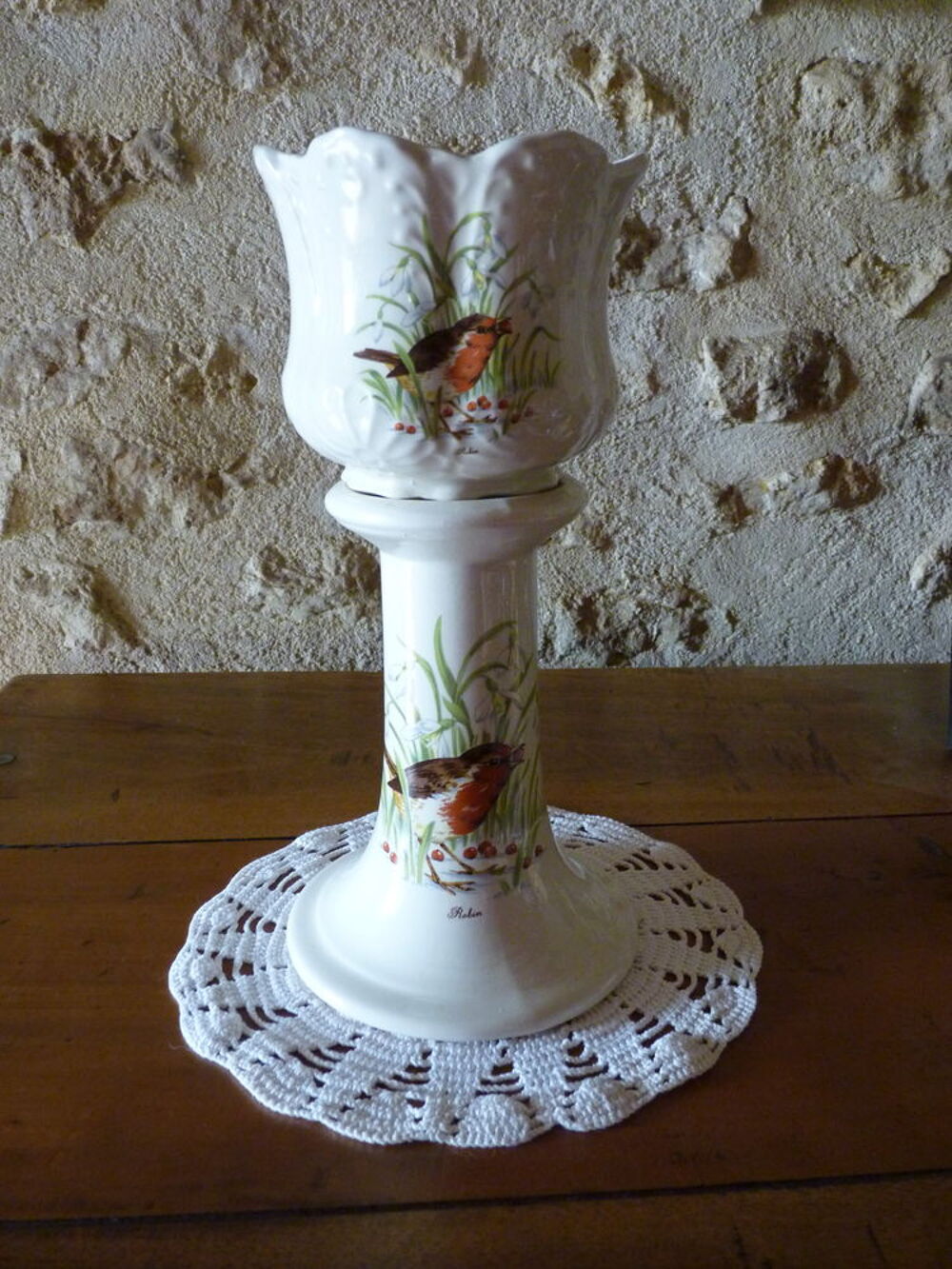 Petit cache pot sur colonne Décoration