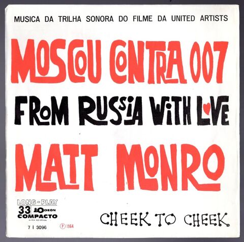 B.O. James BOND 007 : From Russia with love - Br�sil - 1964 15 Argenteuil (95)