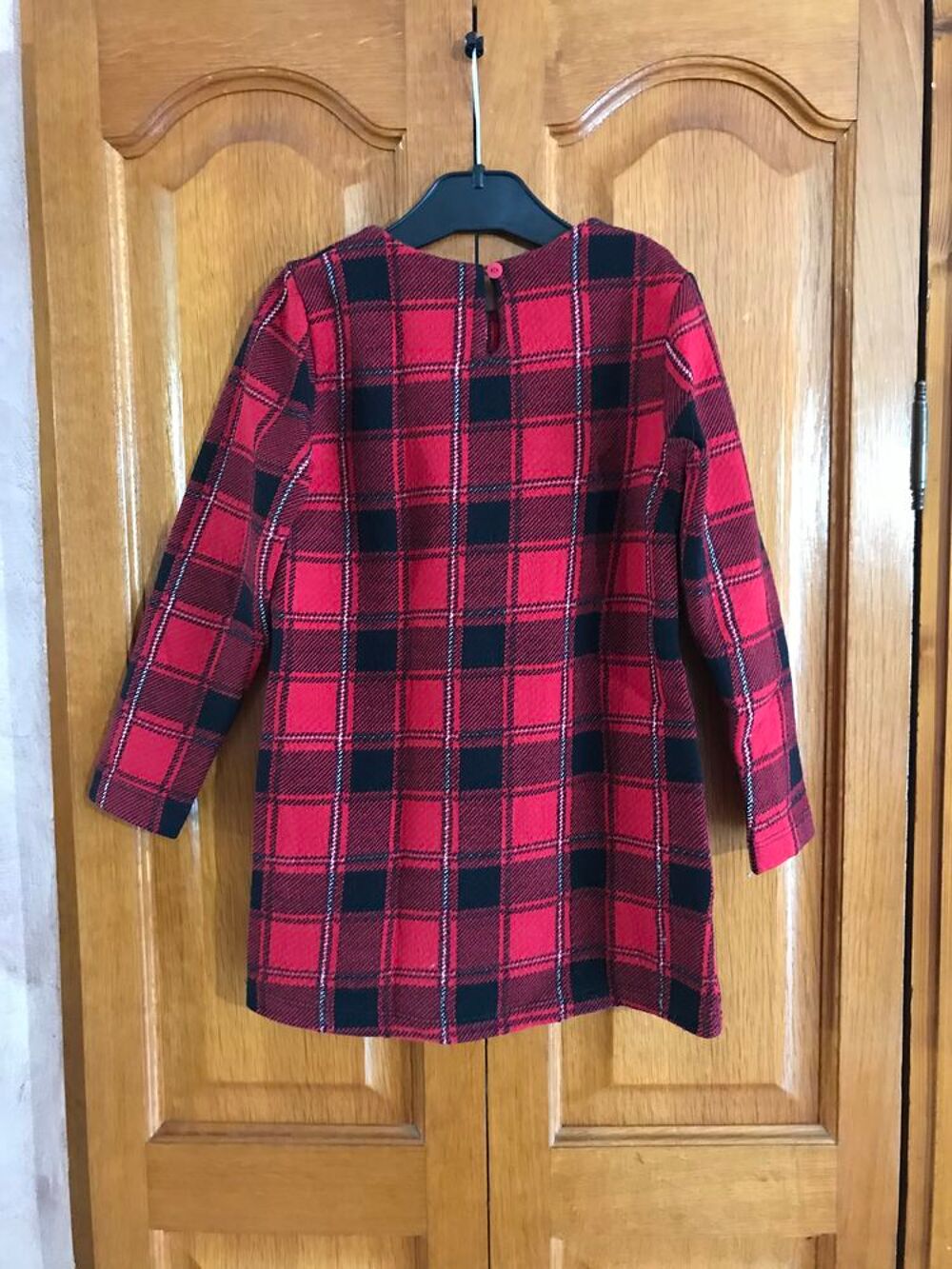 Robe enfant fille &agrave; carreaux rouge - noir " Lupi Vêtements enfants